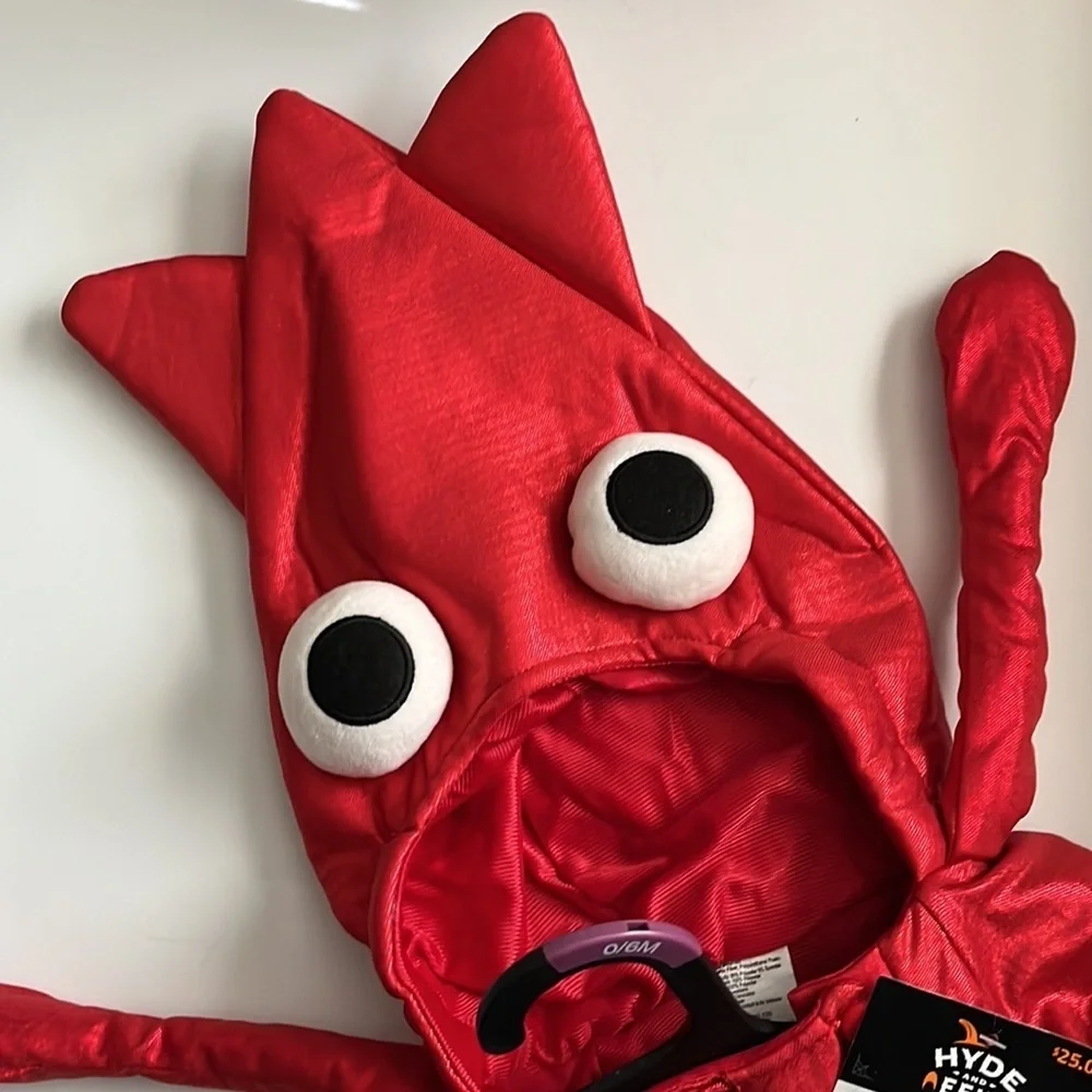 Unisex‎ Hyde And Eek Toddler Red Squid Costume Infant 0-6 Months NEW Red Lame